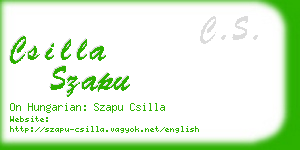 csilla szapu business card